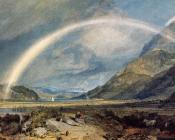 约瑟夫玛罗德威廉透纳 - Kilchern Castle, with the Cruchan Ben Mountains, Scotland Noon